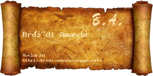 Bródi Amanda névjegykártya